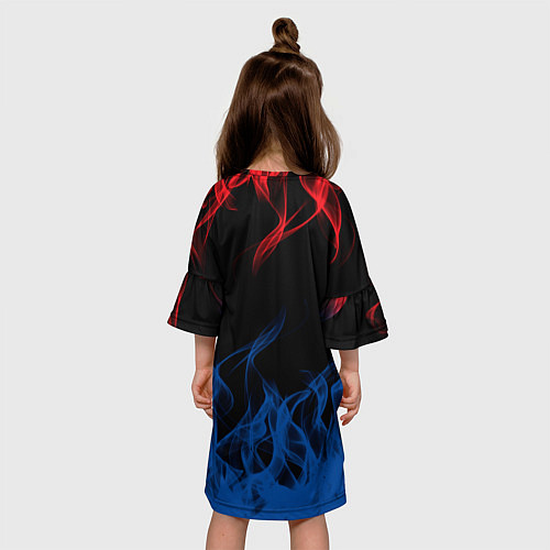 Детское платье Челси chelsea пламя / 3D-принт – фото 4