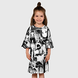 Платье клеш для девочки Komi san pattern, цвет: 3D-принт — фото 2