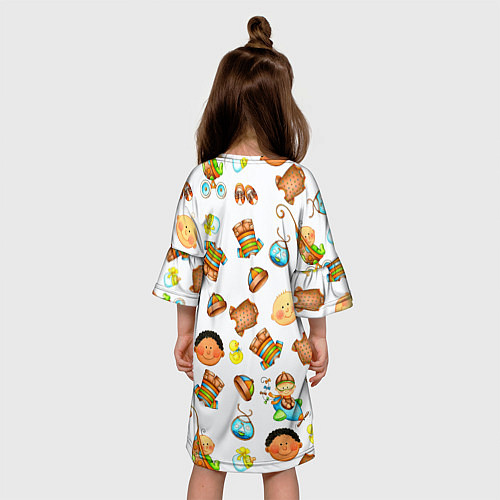 Детское платье TEXTURE OF CHILDRENS PICTURES / 3D-принт – фото 4
