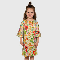 Платье клеш для девочки CHILDREN IN NATURE, цвет: 3D-принт — фото 2