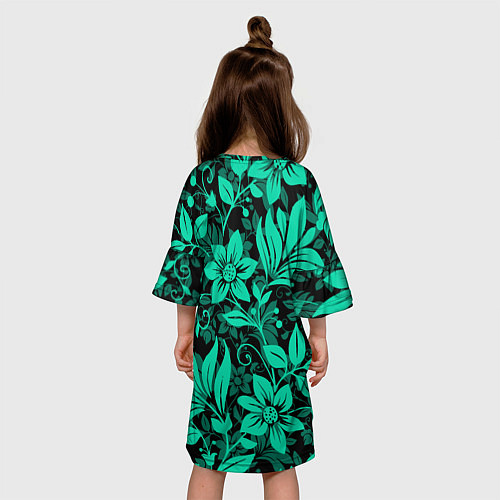 Детское платье Ажурный цветочный летний орнамент / 3D-принт – фото 4