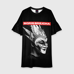 Платье клеш для девочки Boris Brejcha в маске, цвет: 3D-принт