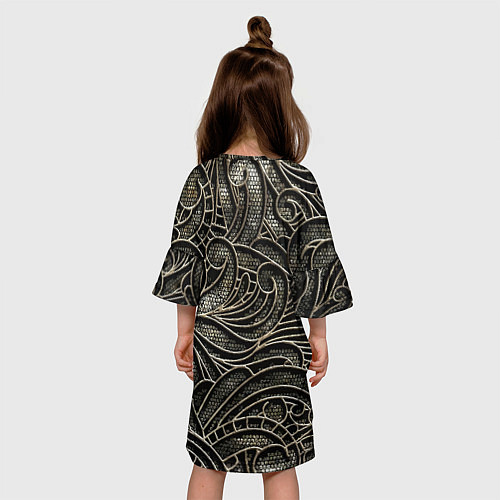 Детское платье Брутальный металлический орнамент / 3D-принт – фото 4