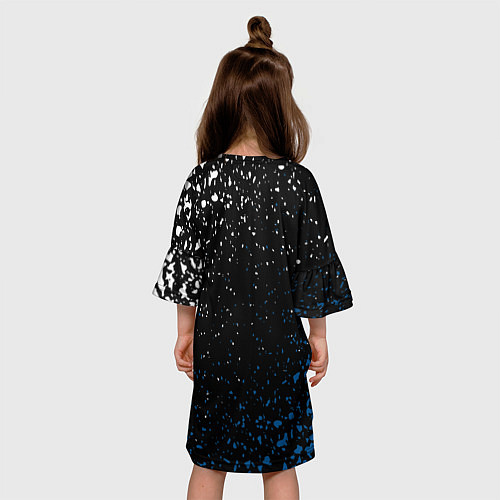 Детское платье Psg брызги красок / 3D-принт – фото 4