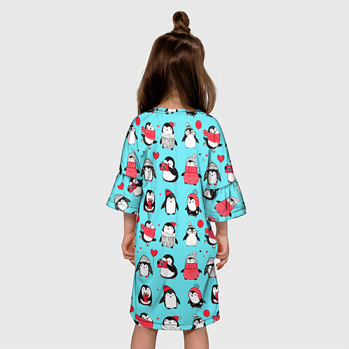 Детское платье PENGUINS ON THE POSITIVE / 3D-принт – фото 4