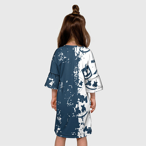 Детское платье Marshmello паттерн / 3D-принт – фото 4