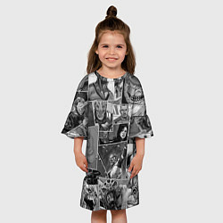 Платье клеш для девочки Mass effect comix, цвет: 3D-принт — фото 2
