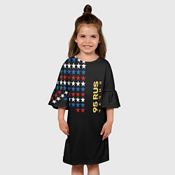 Платье клеш для девочки Чечня 95 RUS, цвет: 3D-принт — фото 2