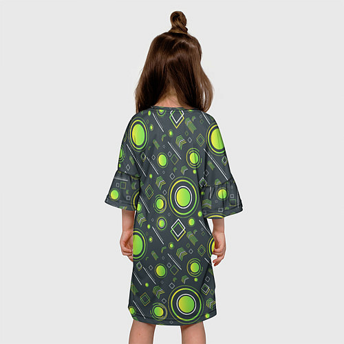 Детское платье Движение Геометрических Фигур / 3D-принт – фото 4