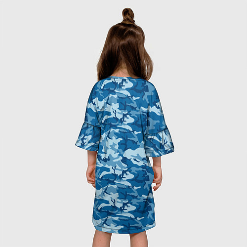 Детское платье Камуфляж морской / 3D-принт – фото 4