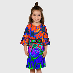 Платье клеш для девочки Game time Абстрактный пятнистый узор, цвет: 3D-принт — фото 2