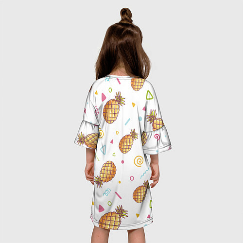 Детское платье Геометрические Фигуры и Ананасы / 3D-принт – фото 4