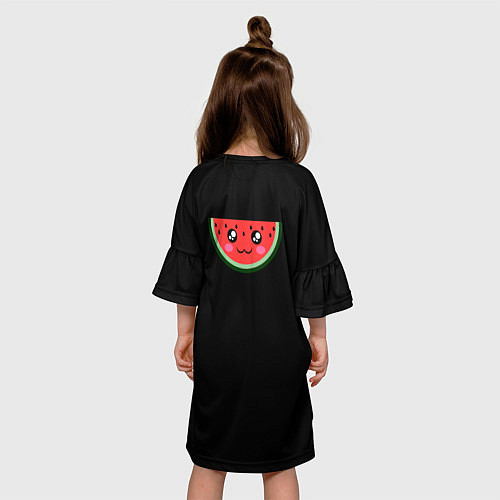 Детское платье Арбузик на черном фоне / 3D-принт – фото 4
