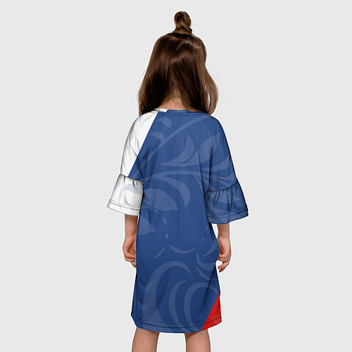 Детское платье СПРТИВНАЯ РОССИЯ - ФЛАГ - ГЕРБ / 3D-принт – фото 4