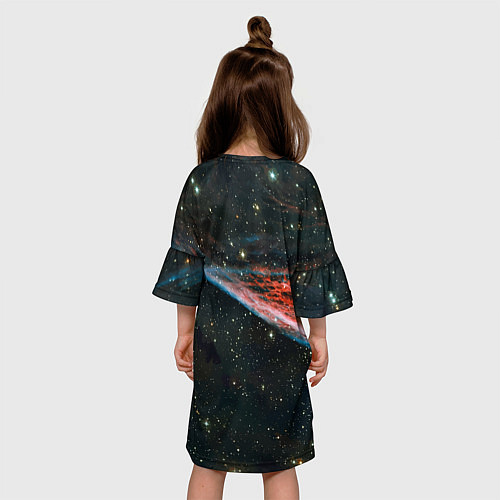 Детское платье Космический взгляд совы / 3D-принт – фото 4