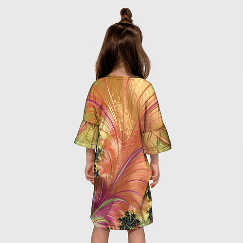 Детское платье Фрактальный динамичный паттерн / 3D-принт – фото 4