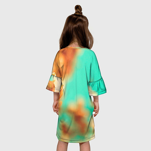Детское платье Цветы - арт / 3D-принт – фото 4