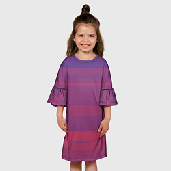 Платье клеш для девочки Закатные линии, цвет: 3D-принт — фото 2