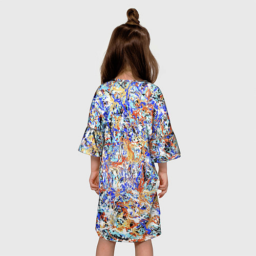 Детское платье Летний красочный паттерн / 3D-принт – фото 4