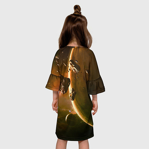 Детское платье Две планеты в космическом пространстве / 3D-принт – фото 4
