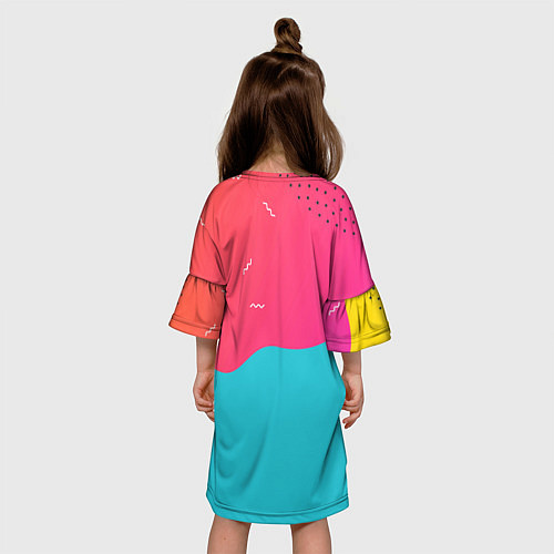 Детское платье Яркие кляксы / 3D-принт – фото 4