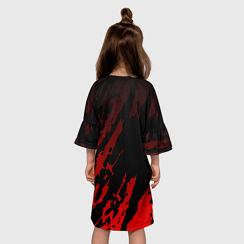 Детское платье КРОССФИТ - Красные пятна / 3D-принт – фото 4