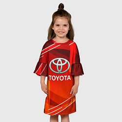 Платье клеш для девочки Toyota Abstraction Sport, цвет: 3D-принт — фото 2