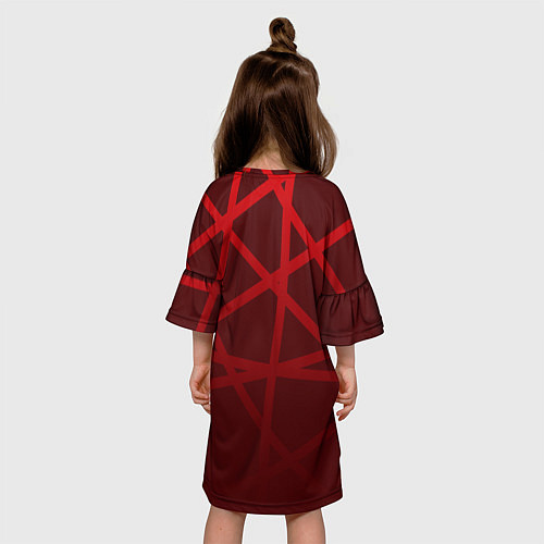 Детское платье CROSSFIT - КРАСНЫЕ ЛИНИИ / 3D-принт – фото 4