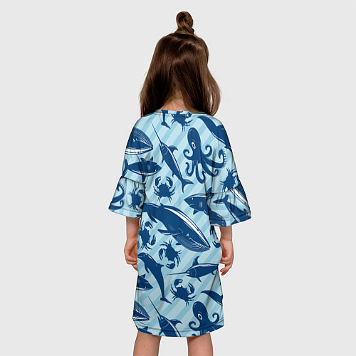 Детское платье Жители океанских глубин / 3D-принт – фото 4