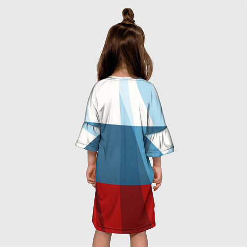 Детское платье Флаг России в виде сердца / 3D-принт – фото 4