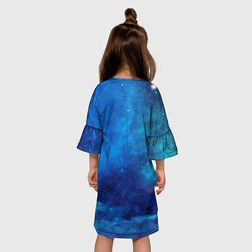 Детское платье Скафандр космонавта на звездном фоне / 3D-принт – фото 4