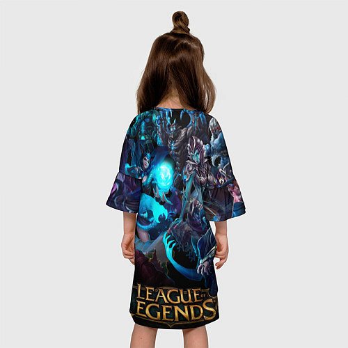 Детское платье Коллаж LoL - Legue of Legends / 3D-принт – фото 4