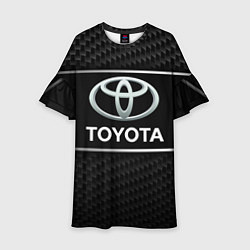 Платье клеш для девочки Toyota Карбон, цвет: 3D-принт