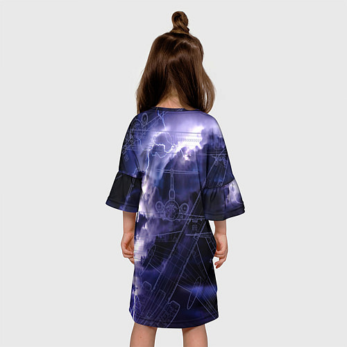 Детское платье Ту-154 Ночные полет / 3D-принт – фото 4