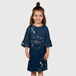 Платье клеш для девочки Stray Kids - брызги, цвет: 3D-принт — фото 2