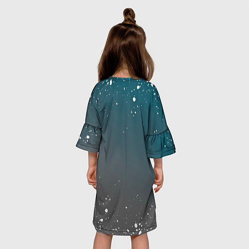 Детское платье Green day - брызги / 3D-принт – фото 4