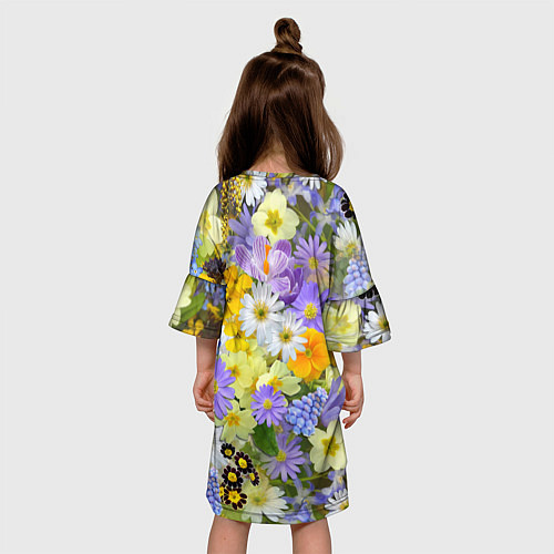 Детское платье Цветочная летняя поляна / 3D-принт – фото 4