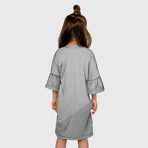Детское платье Opel - серая абстракция / 3D-принт – фото 4