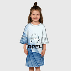 Платье клеш для девочки Opel - logo, цвет: 3D-принт — фото 2