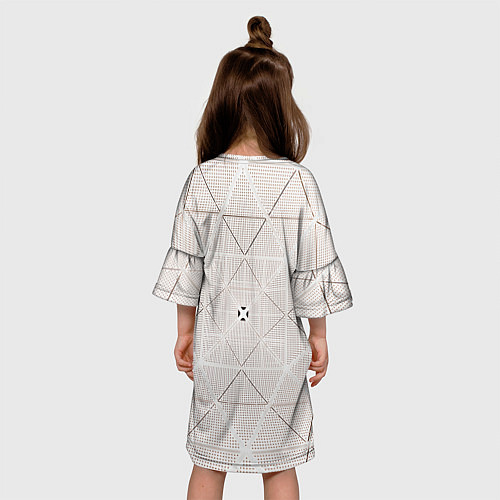 Детское платье Абстрактные геометрические линии и точки / 3D-принт – фото 4