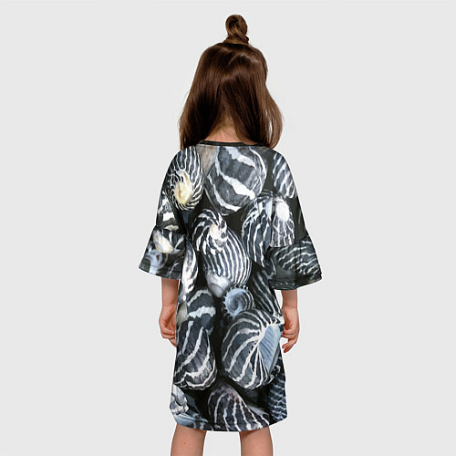 Детское платье Паттерн из океанских ракушек / 3D-принт – фото 4
