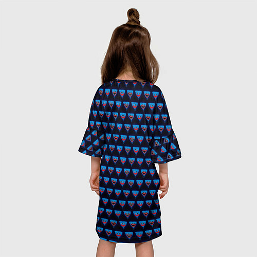 Детское платье Poppy Playtime - Huggy Wuggy Pattern - без логотип / 3D-принт – фото 4
