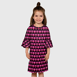 Платье клеш для девочки Poppy Playtime - Kissy Missy Pattern - Huggy Wuggy, цвет: 3D-принт — фото 2
