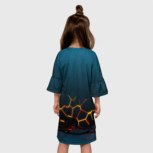 Детское платье Треснутые плиты геометрия / 3D-принт – фото 4
