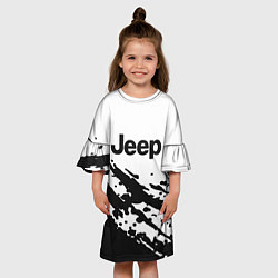 Платье клеш для девочки Jeep - textura, цвет: 3D-принт — фото 2