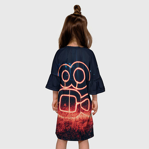 Детское платье Неоновая камера во тьме / 3D-принт – фото 4