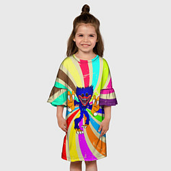 Платье клеш для девочки Хагги Вагги Huggy Wuggy, цвет: 3D-принт — фото 2