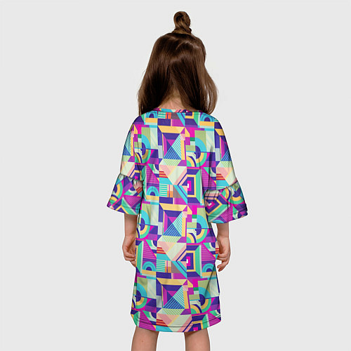 Детское платье Геометрия абстрактный паттерн / 3D-принт – фото 4