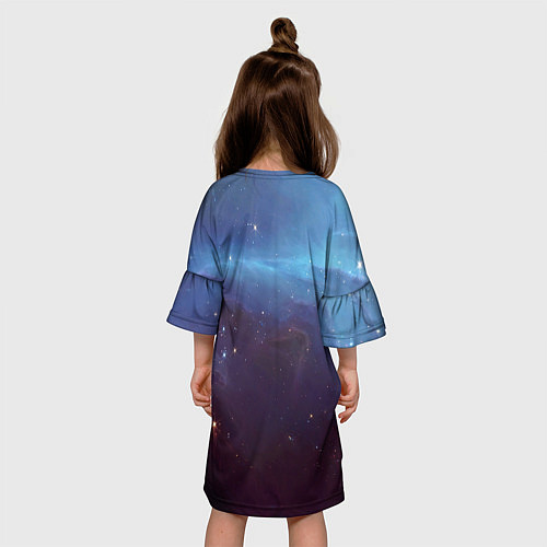 Детское платье Космический дым / 3D-принт – фото 4