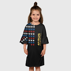 Платье клеш для девочки 41 RUS Камчатка, цвет: 3D-принт — фото 2